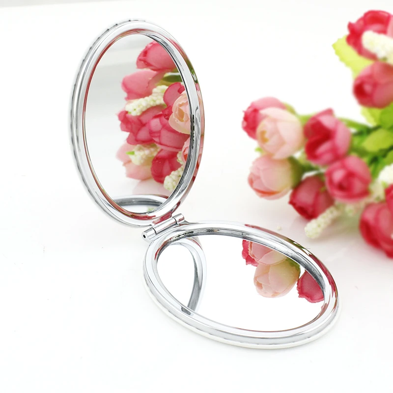 JWEIJIAO Valentine's Day just you and me Oval PU Vanity mirror romantic Mini gifts for women Makeup FQ846 | Красота и здоровье