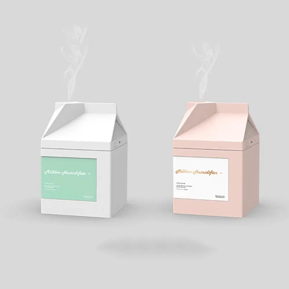 Milk Carton Air Humidifier 260MLMini Usb Ultrasonic Aromatherapy Machine Led Light Aroma Diffuser For Home Office | Дом и сад