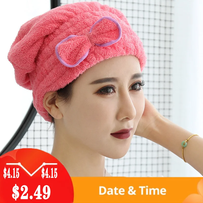 6 Цвета из микрофибры модная шапка для быстрой сушки волос волосы тюрбан домашние