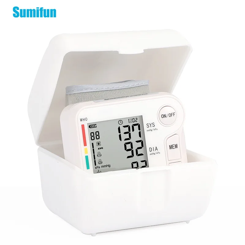 

Wrist Automatic Blood Pressure Monitor Sphygmomanometer Tonometer Tensiometer Heart Rate Pulse Meter BP Monitor Health Care Tool
