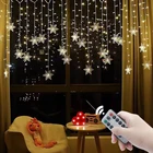 Рождественсветильник светодиодная гирлянда s, сказосветильник гирлянда s 3,5 м 220 В110 В, гирлянда-занавеска для свадьбы, вечеринки, дома, новогодний декор 2022