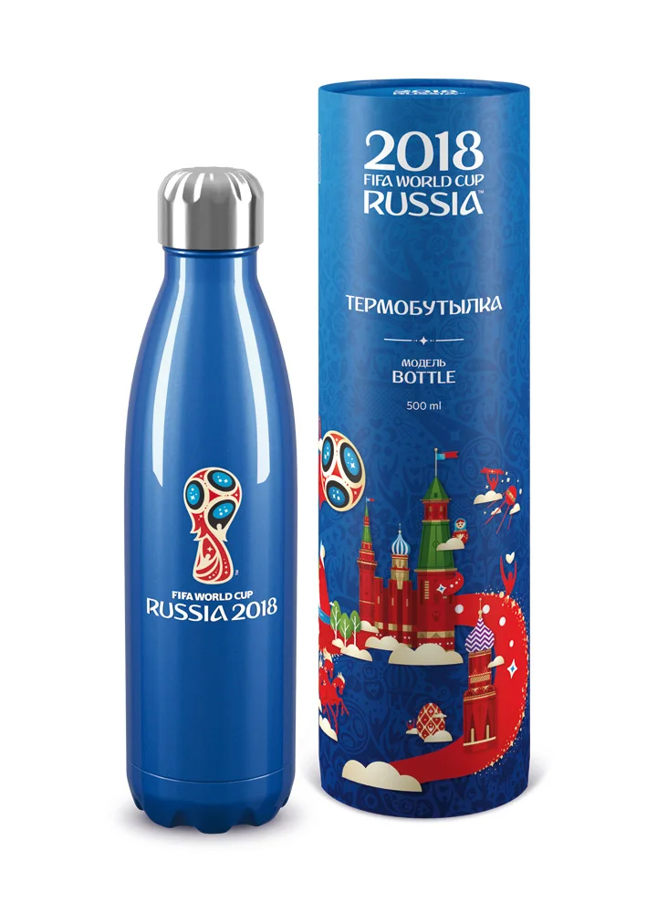 Термобутылка Термос Двойные стенки Эмблема 500 мл 2018 FIFA World Cup Russia | Дом и сад