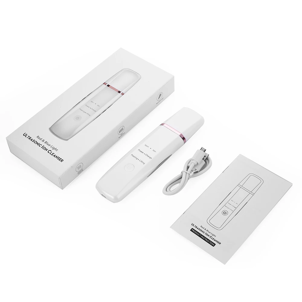 Ультразвуковой скребок для кожи Электрический спа устройство очистки лица от