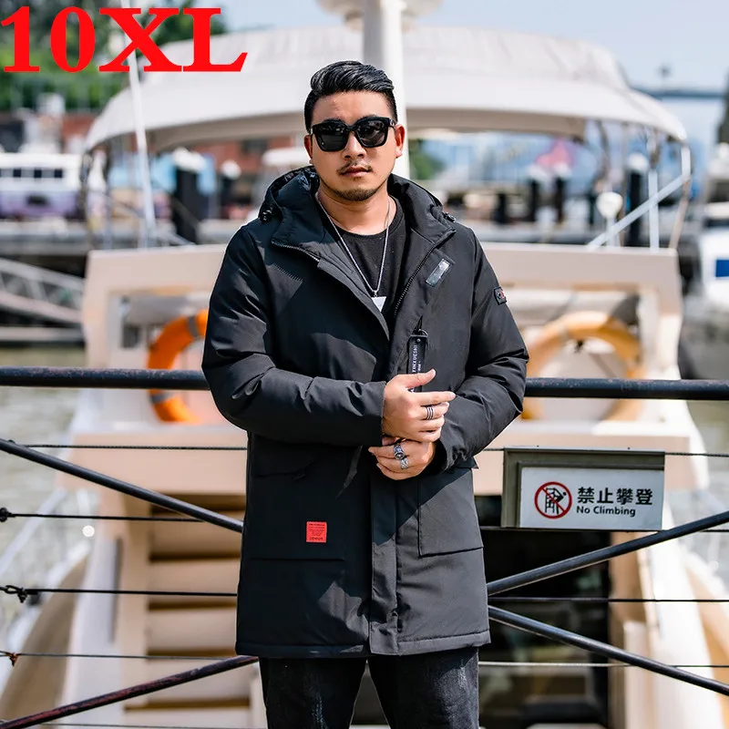 new plus size 10XL 9XL 8XL Casual Men Winter Coat Warm Jacket Medium Long Thickening Windproof For Male Parkers coat | Мужская одежда