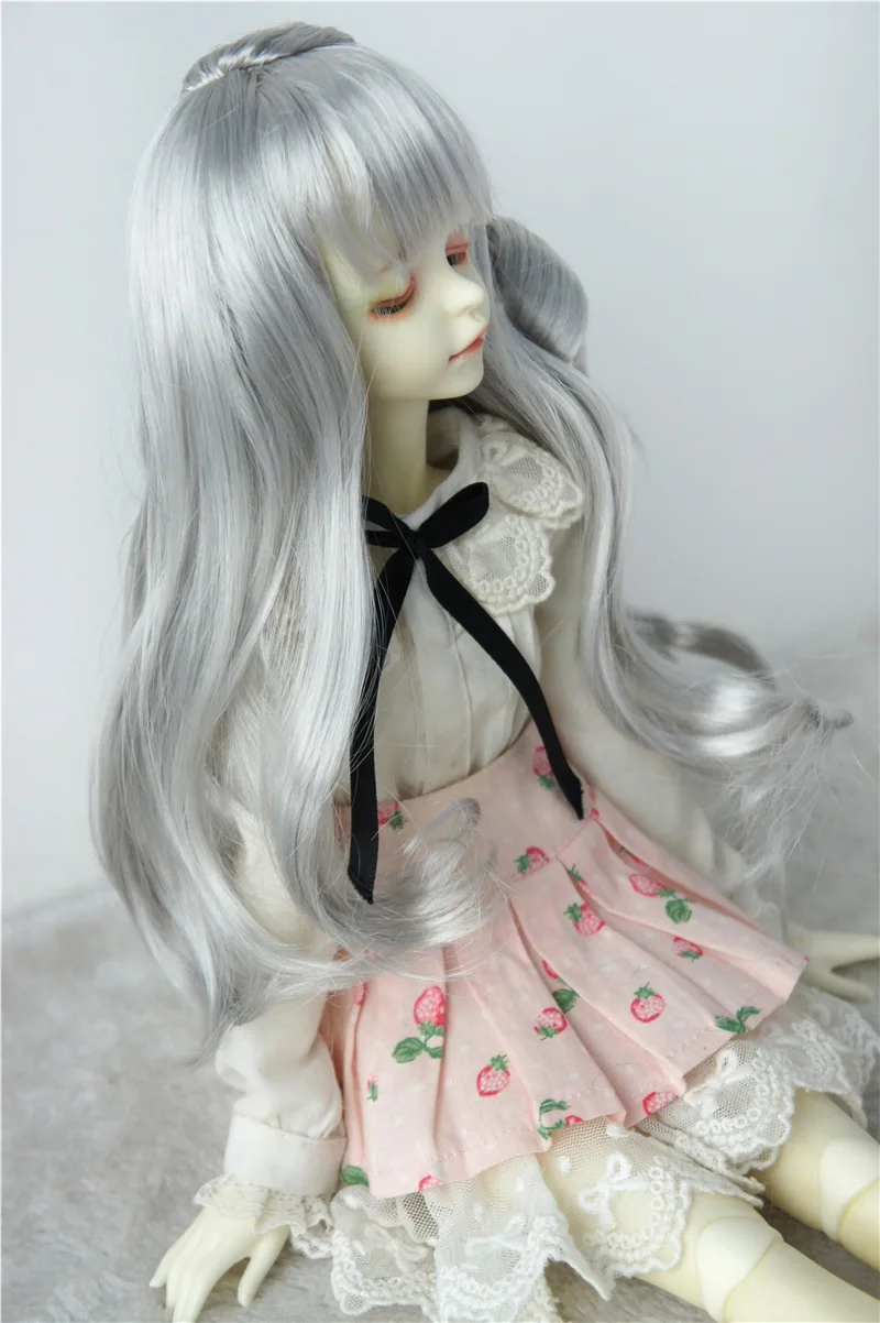 JD506 1/4 красивый курчавый BJD стандартный размер 7-8 дюймов MSD серый кукольный волос