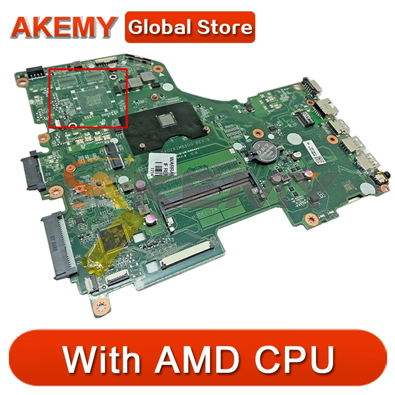 

For Acer E5-522 E5-522G ZRZ Laptop Motherboard DA0ZRZMB6D0 With AMD CPU DDR3 100% Working NBMWK11002 Nbmwk11001