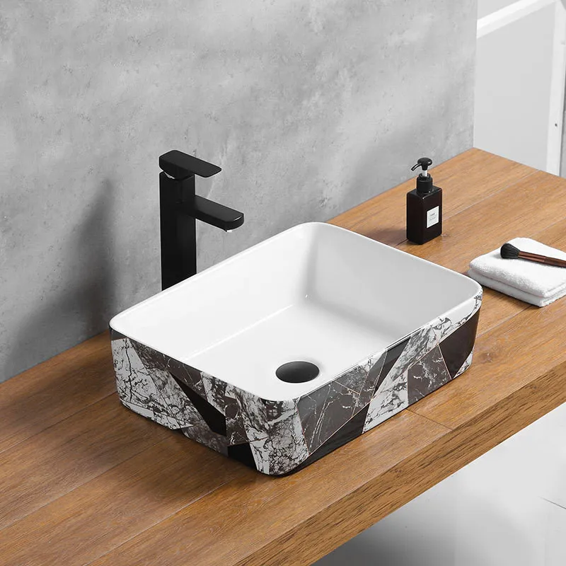 

Умывальник в скандинавском стиле, керамический умывальник, умывальник для ванной, черно-белый, умывальник для мытья, раковина для ванной, ...