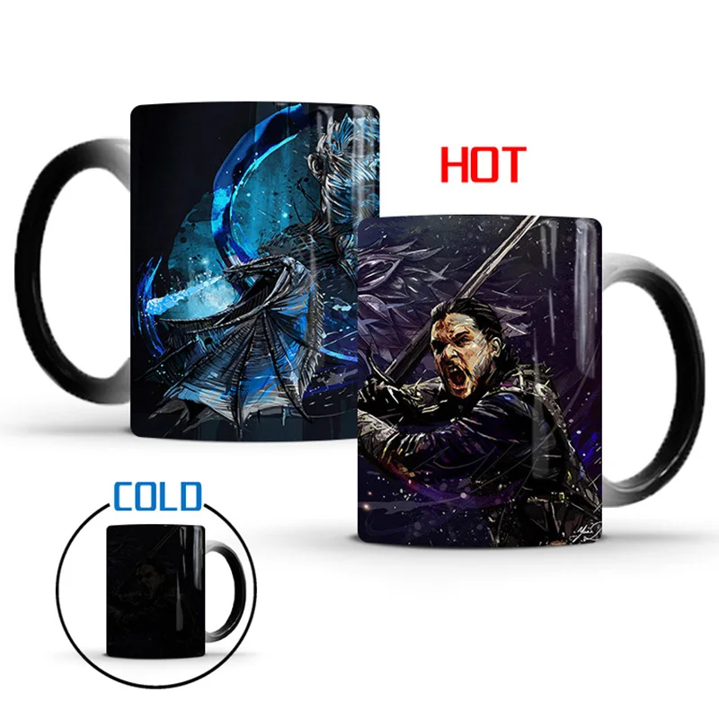 1 шт. новая игра престолов Магическая кружка для кофе горячая холодная меняющая цвет кружка 350 мл керамические кружки чашка подарок кружка для друзей Прямая
