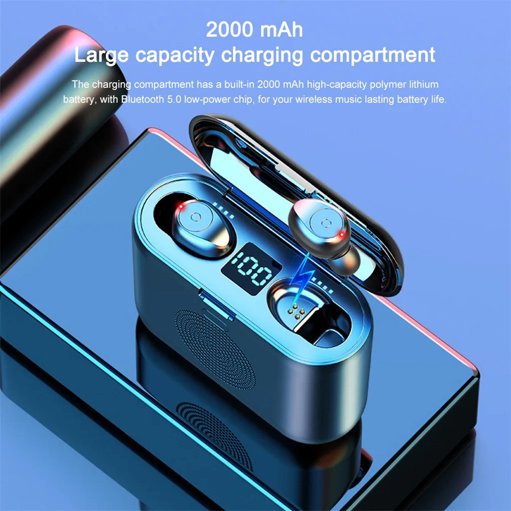 50 # Twins Touch Bluetooth 5 0 наушники Спортивная стерео Беспроводная гарнитура 6D динамик