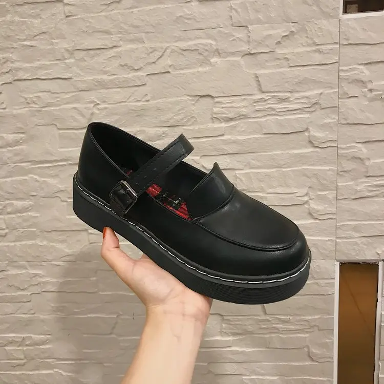 Mori/маленькие кожаные туфли в стиле ретро тонкие на плоской подошве японском