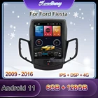 Автомагнитола Kaudiony, 10,4 дюйма, в стиле Tesla, Android 11, для Ford Fiesta, автомобильный DVD, мультимедийный плеер, Автомобильная GPS-навигация, стерео 2009-2016