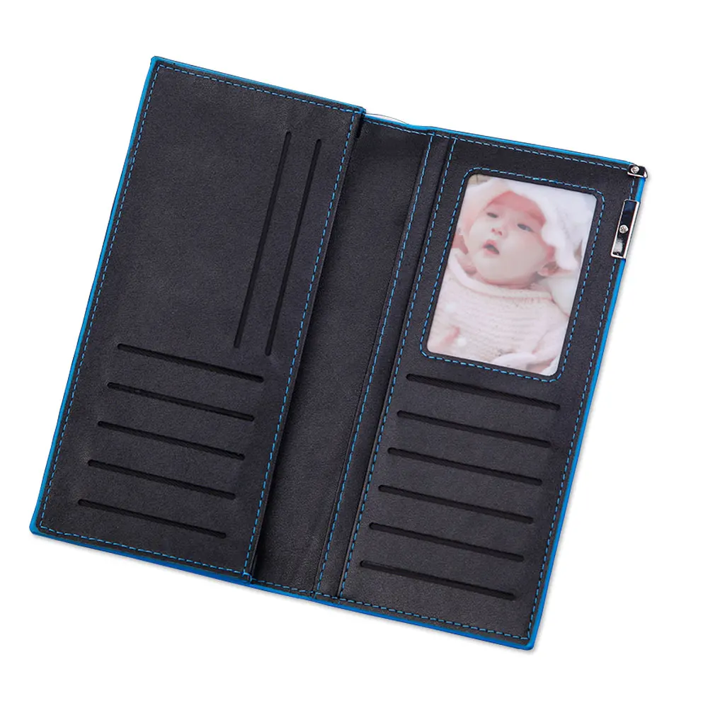 CUIKCA новая модная сумка мужской кошелек с синими краями железная узором