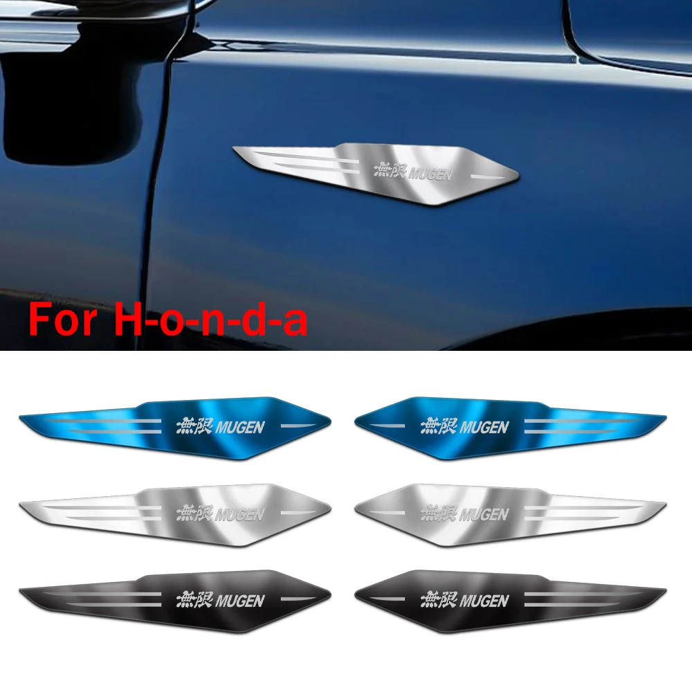 

Car Metal Stickers Side Emblem Decorative Decals Accessories For Honda Mugen Civic Spirior Type R CR-V Fit VTEC City INSPIRE RR