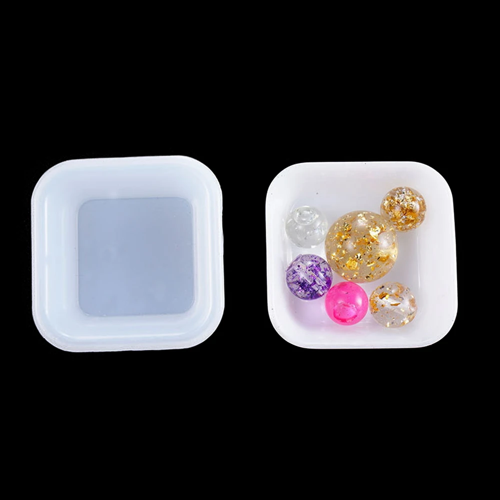 Square shape DIY сердце квадратной формы пластины УФ смолы плесень ювелирных изделий Силиконовые ручной работы ювелирные инструменты - Цвет: Square shape