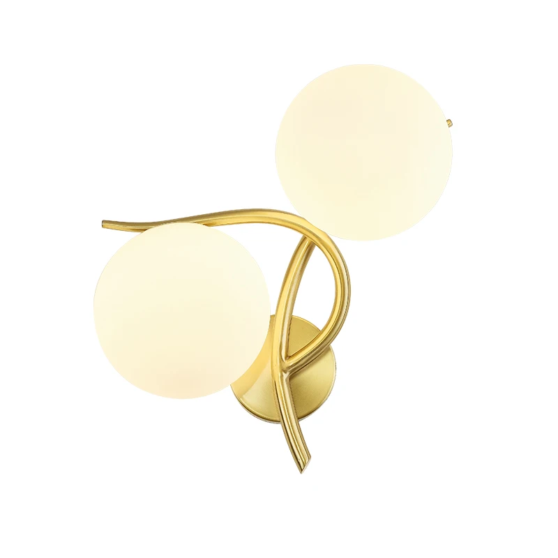 

Decorative Led Wall Lights Fixtures Nordic Glass Ball Wandlamp Up Down Bathroom Mirror light Gold Black Modern Round Wall Lamp