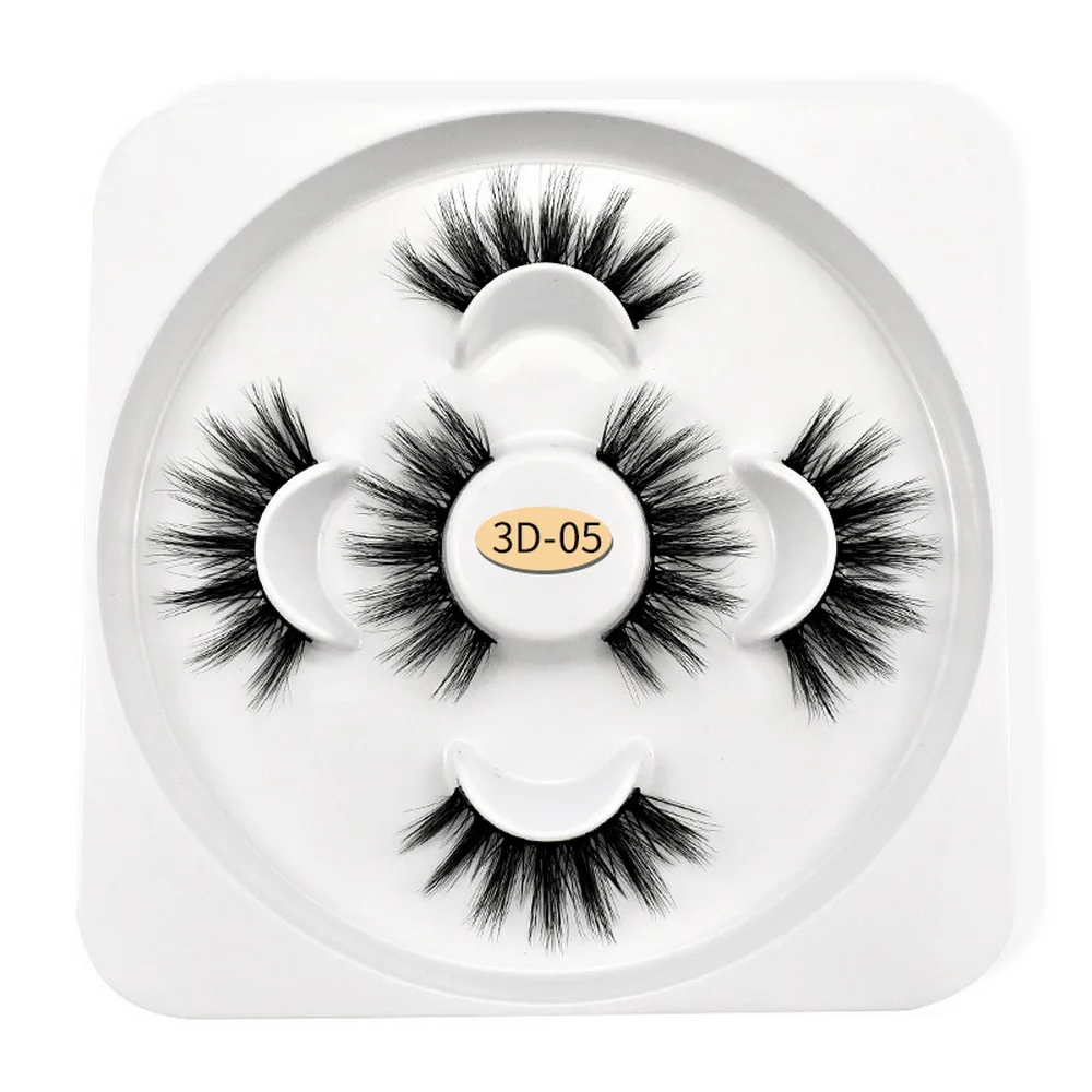 3D накладные ресницы 3 пары норковые волосы Мягкие Накладные толстые ручная