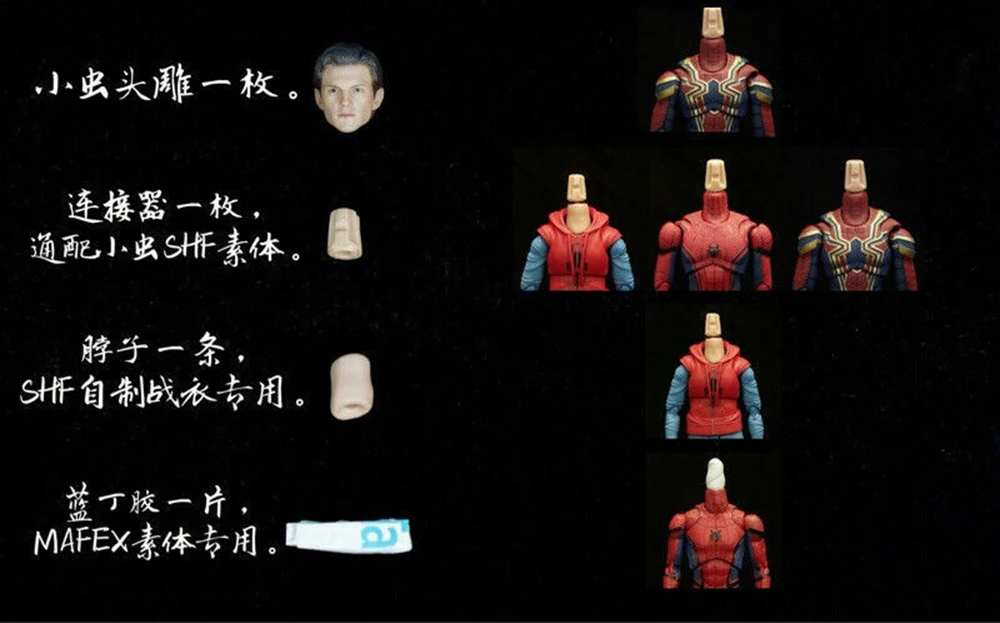 Spider-man голова Питера Паркера лепим 1/12 том Холланд голова F СВЧ 6 ''мужские игрушки для тела фигурка модель аксессуар