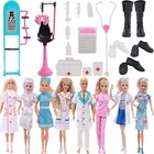 Мини медицинский инструмент имитация сцены пальто доктора и костюм медсестры для куклы-Барби и КЕН Барби, кукольная одежда обувь медицинская коробка