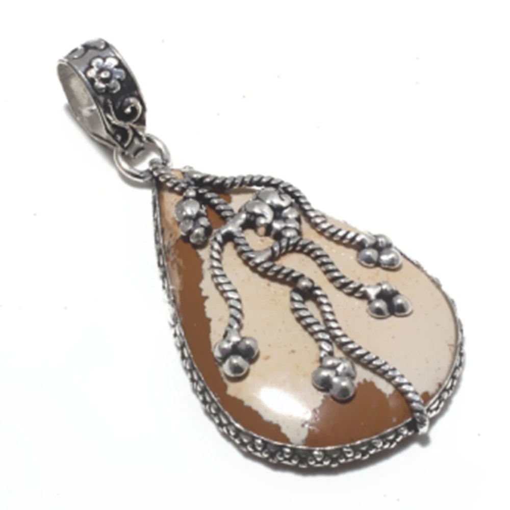 Настоящая яшма Mookaite ручной работы для женщин ювелирные изделия в подарок 60 мм P9684