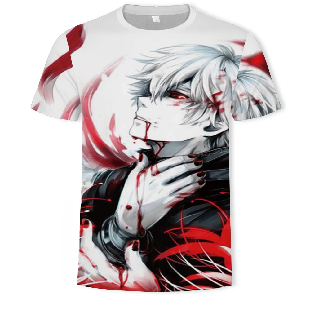 

3D printing men and women short-sleeved outdoor casual cartoon characters Jin Muyan 3D loose and comfortable O-neck T-shirt