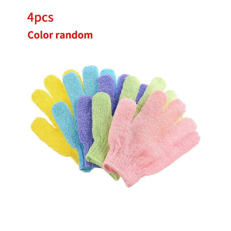 4 шт. перчатки для отшелушивания и мытья тела|Банные щетки губки скребки| |