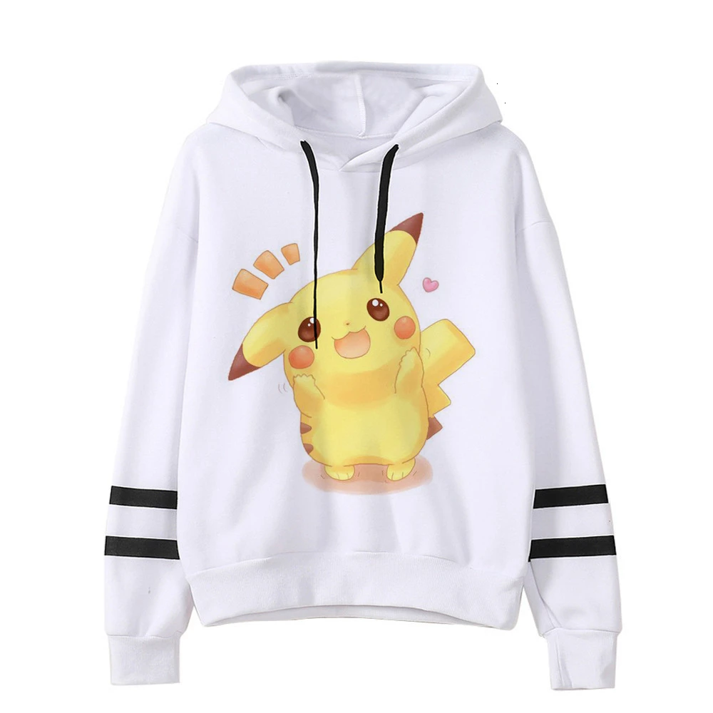 2608 Pokemon Detectiv куртка Пикачу с капюшоном Женская забавная Pika Kawaii толстовка женская одежда женские Пуловеры мультфильм японский корейский для мужчин - Цвет: 2608