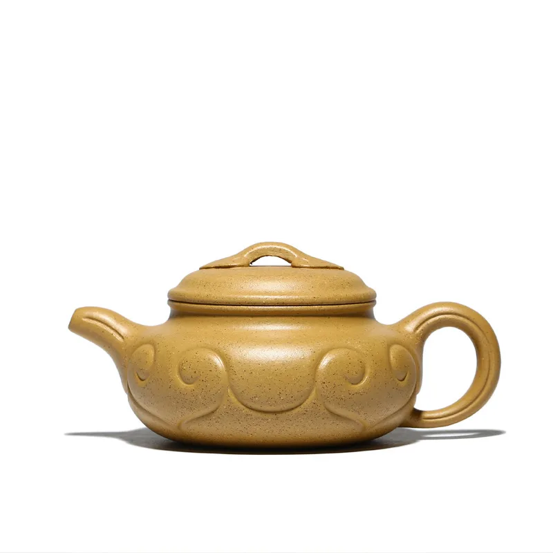 

Yixing purple clay teapot antique Ruyi teapot Yuzhong sand sesame section clay teapot handmade goods