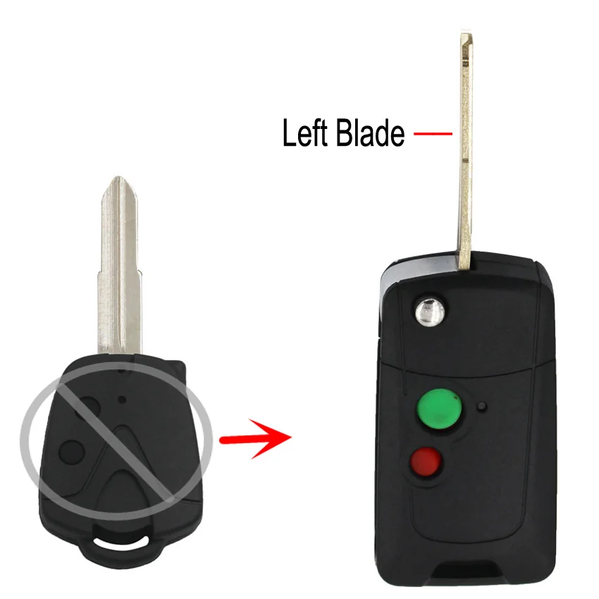 2 кнопки пустой чехол для ключа Fob пульта дистанционного управления Proton Wira 415 416