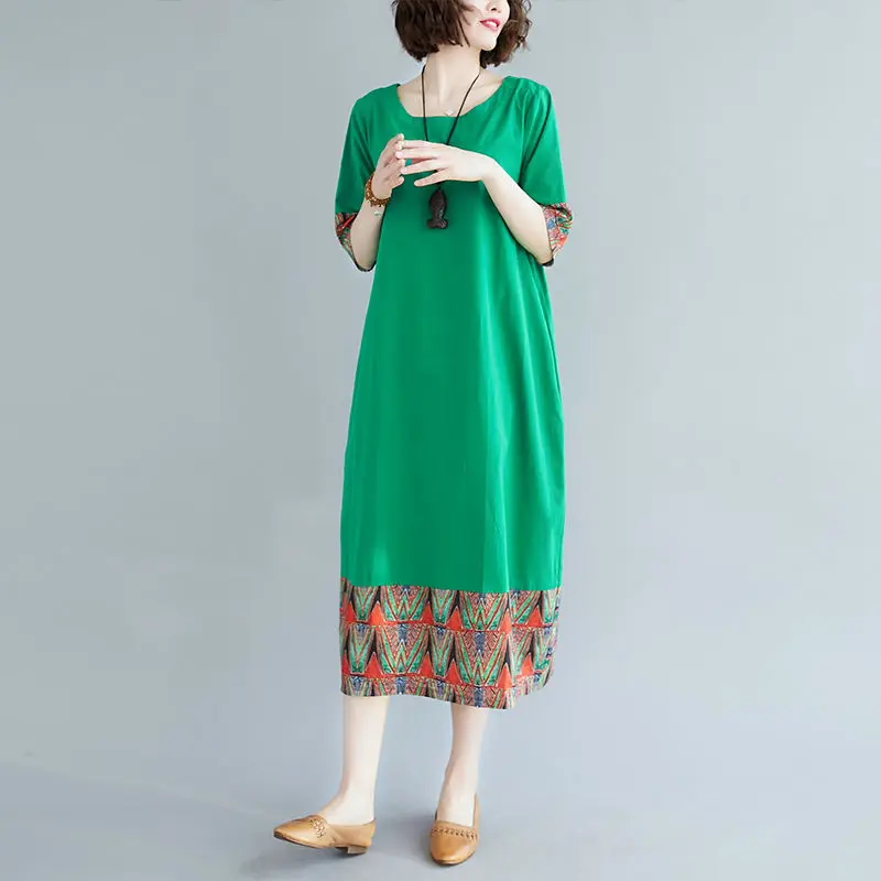 

2021 Новое модное летнее платье, женские повседневные платья с принтом и коротким рукавом