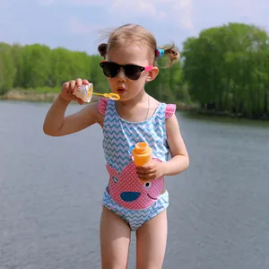 2021 летний купальник для девочек 12 мес.-6 лет, голубой полосатый купальник купальный костюм для младенцев, купальник falbala купальник-бикини для девочек