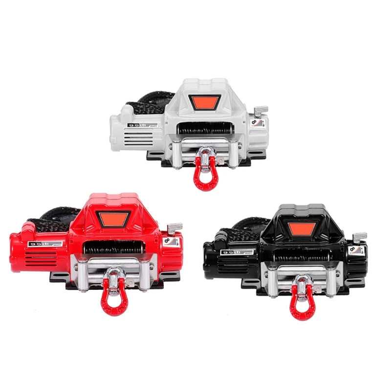 

Metal Steel Wire Automatic Simulated Winch, RC Crawler Winch, Metal Winch Capstan for RC Crawler Car 1/10 TRX4 D90 SCX10