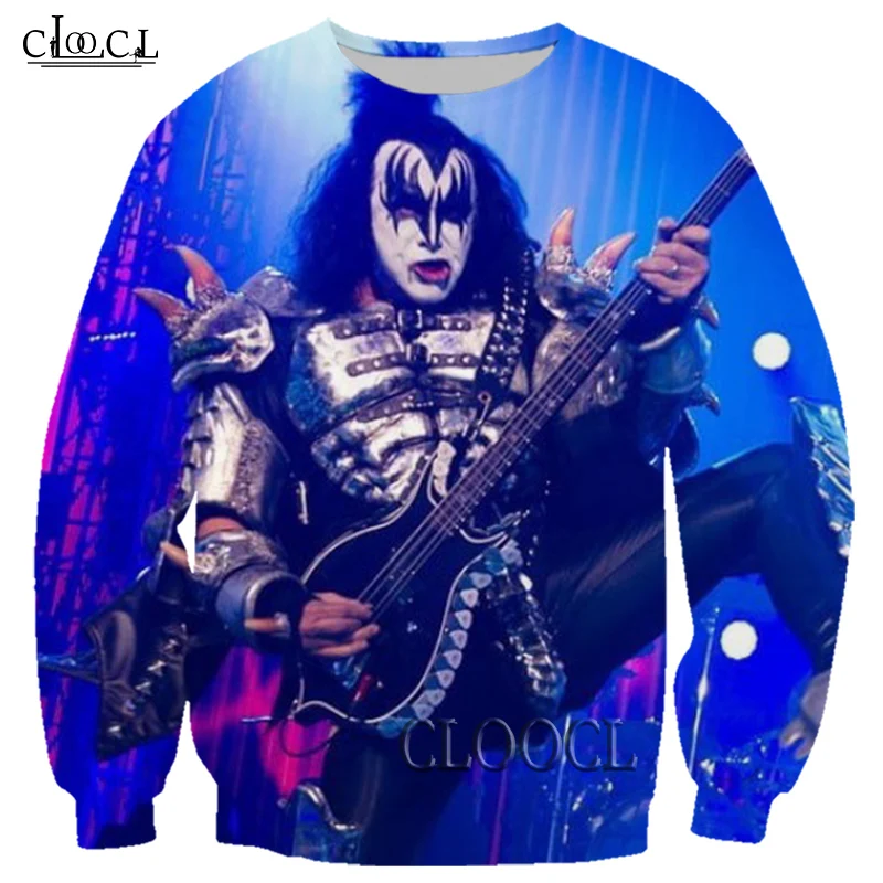 

CLOOCL Drop Shipping Popular Sweatshirt 3D Print Newest Rock Metal Kiss Band Casual Men Women Tracksuit Autumn Jogging Tops