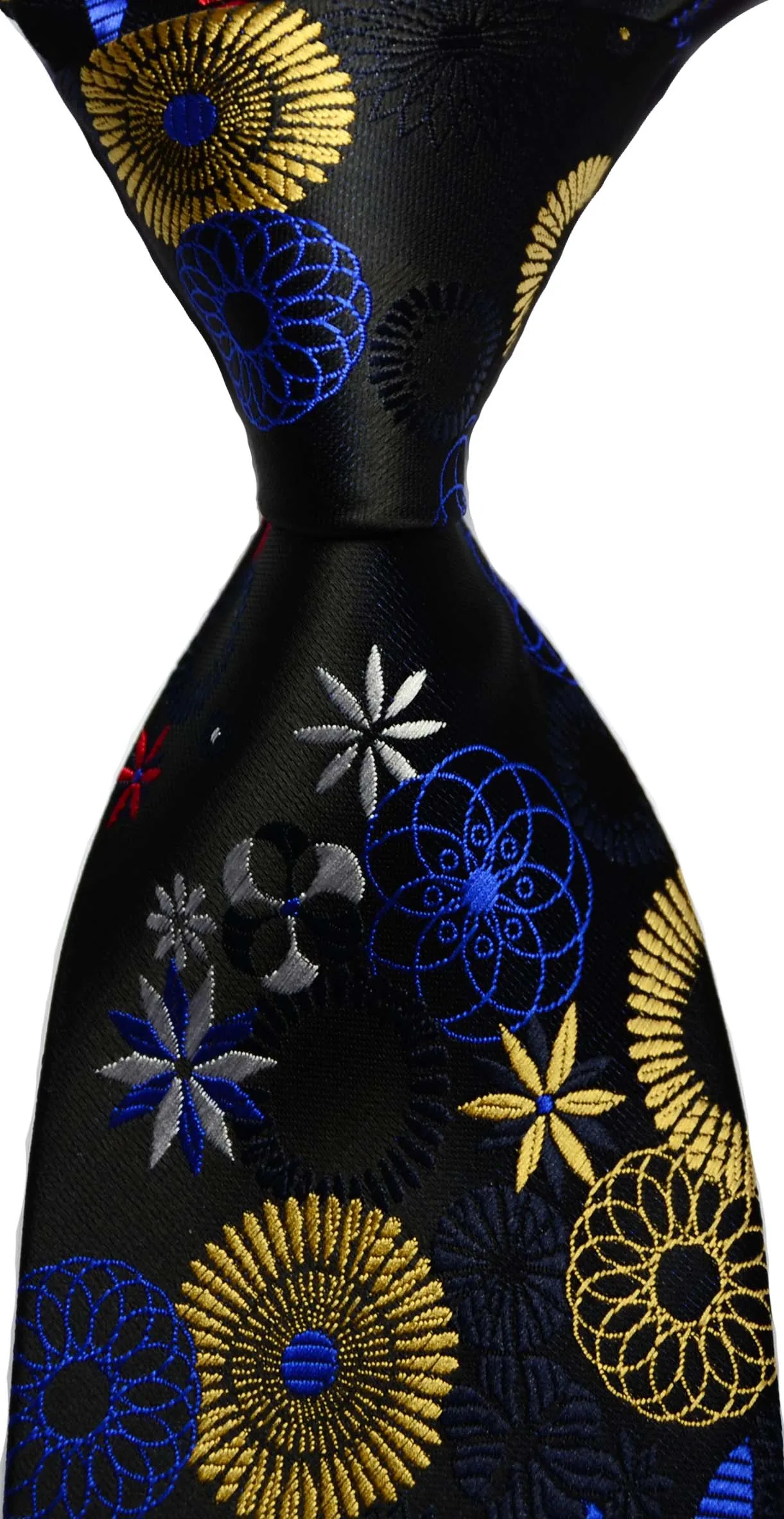 

Ties for men Silk Floral Print necktie Blue Black Red Yellow Jacquard Party Wedding Woven Fashion Design