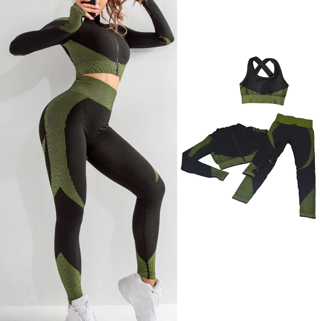 Женский бесшовный укороченный топ для йоги леггинсы бюстгальтер брюки