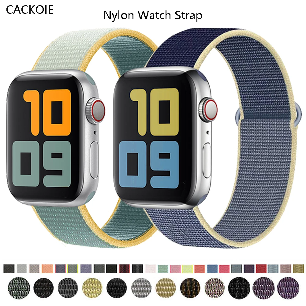 Нейлоновый ремешок для Apple watch 38 мм 40 44 42 6 SE спортивный браслет аксессуары ремень