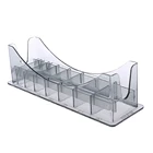 Прозрачная Основная коробка для парикмахерских машинок для стрижки волос, ограниченное количество гребней, металлический зажим, коробка для хранения аксессуаров для укладки волос