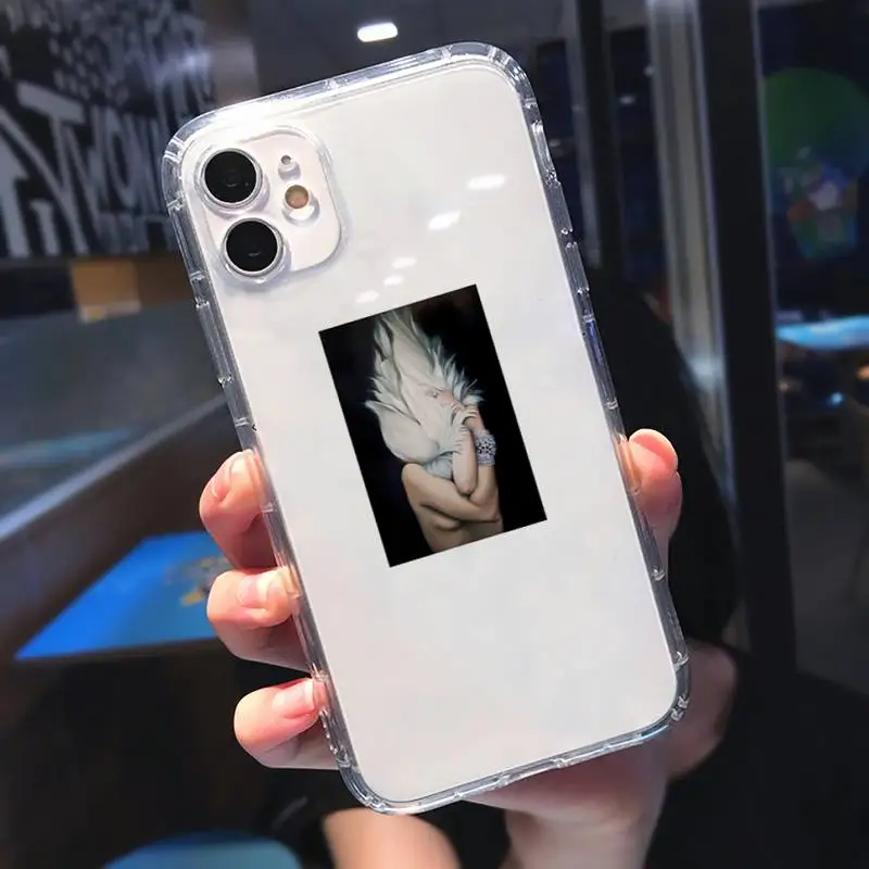 

Fashion design flowers women painting Phone Case Transparent for iPhone 11 12 mini pro XS MAX 8 7 6 6S Plus X 5S SE 2020 XR