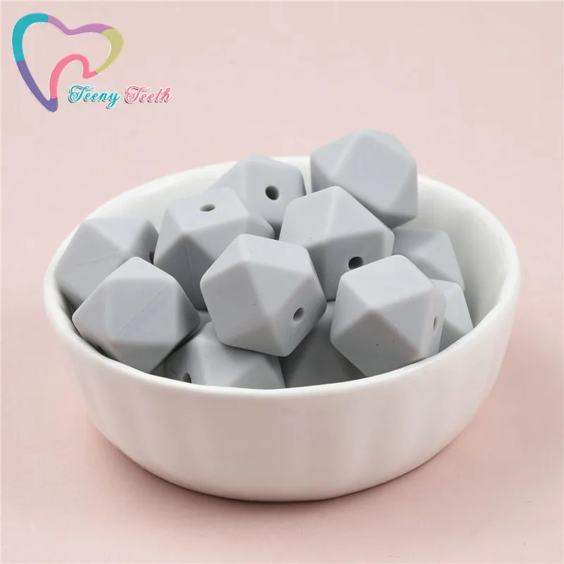 10 шт. Glacier Glay 14 17 шестигранные бусины пищевого качества Детские Прорезыватели BPA