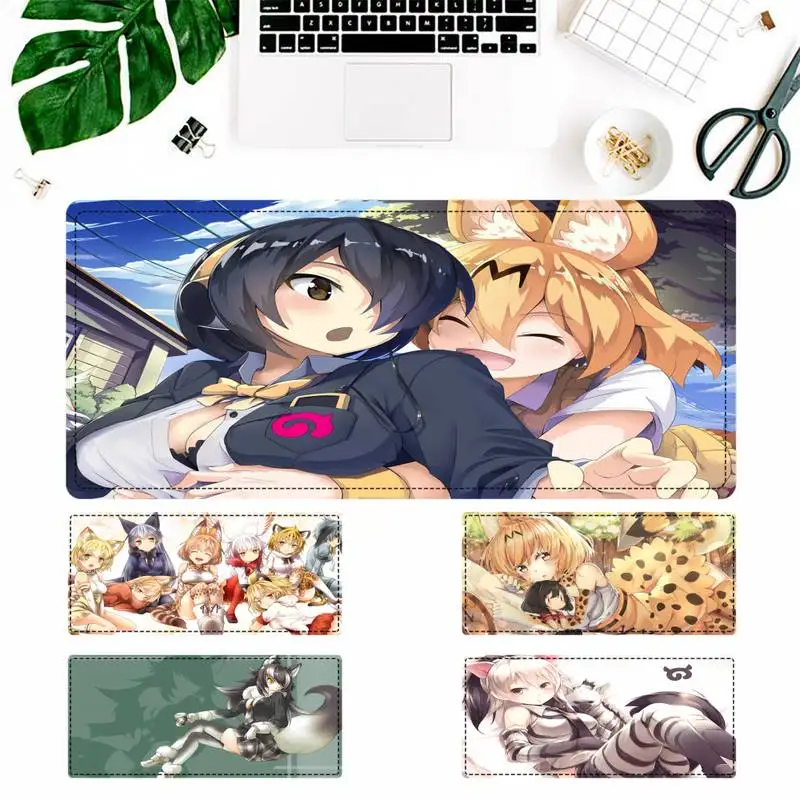 

Art Kemono Friends African Wild Dog Mouse Pad Gaming MousePad Large Big Mouse Mat Desktop Mat Computer Mouse pad For Overwatch