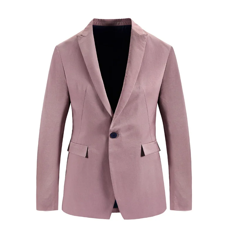 

Autumn Winter Fashion Male Suit Casual Slim Fit Blazer Business Men Plus Size Blazer Masculino Long Sleeve Blue Button Tops 4xl