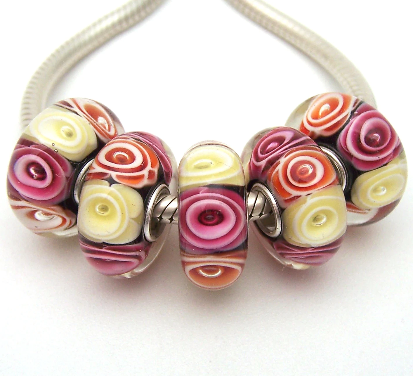 

JGWGT 863 5X 100% Authenticity S925 Sterling Silver Beads Murano Glass beads Fit European Charms Bracelet diy jewelry Lampwork