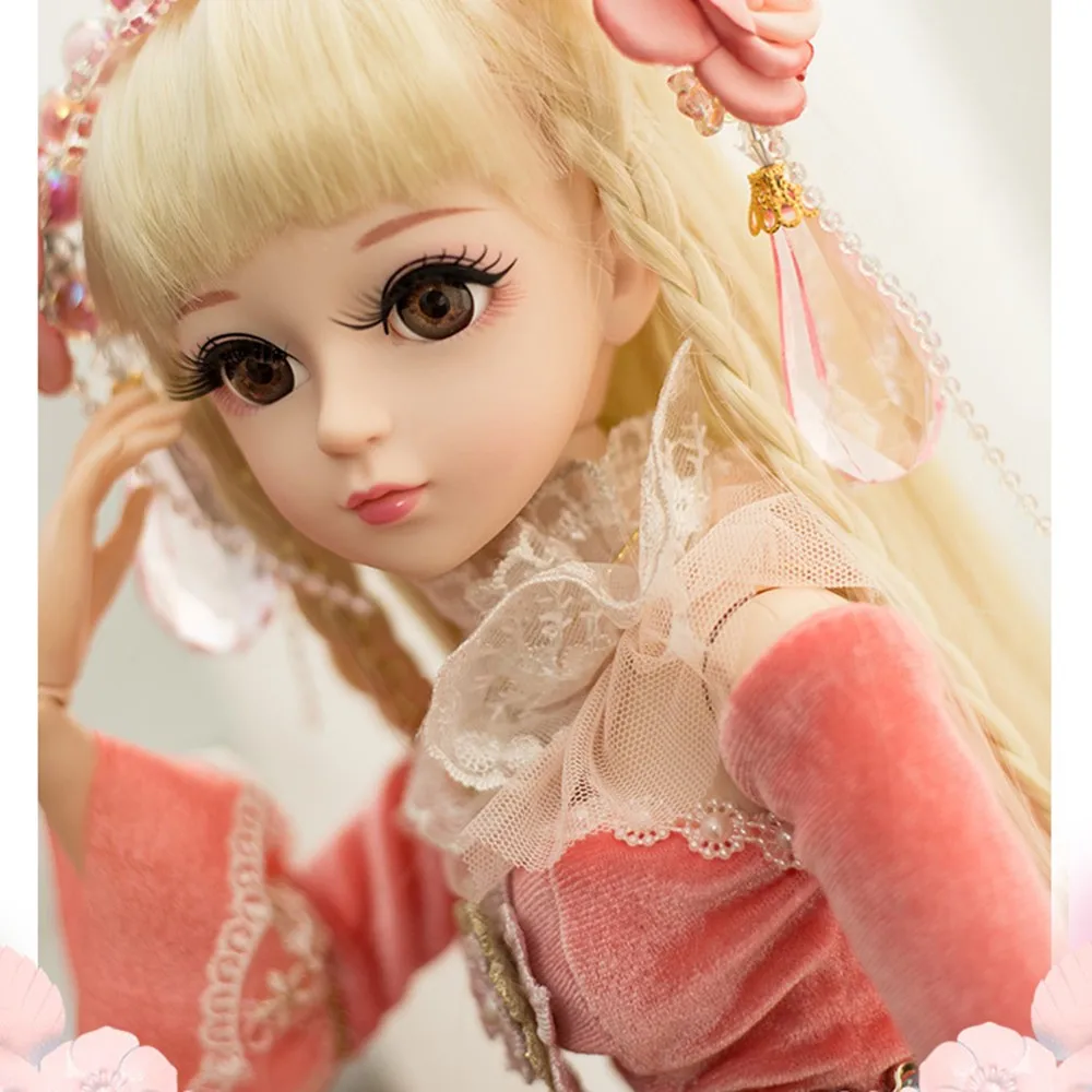 1/3 BJD куклы 60 см 19 шарнирные куклы(парик+ обувь+ одежда+ волосы+ глаза+ макияж) игрушки Коллекция девочек подарок на день рождения