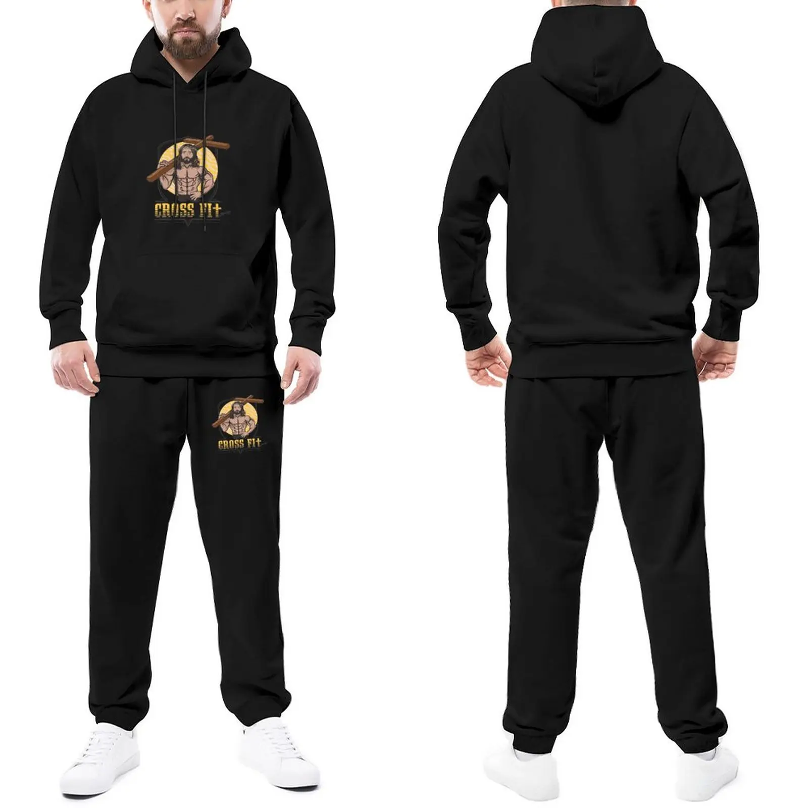 

Christian Tracksuit Set Jesus CrossFit Sale Sweatsuits Men Sweatpants and Hoodie Set Spring