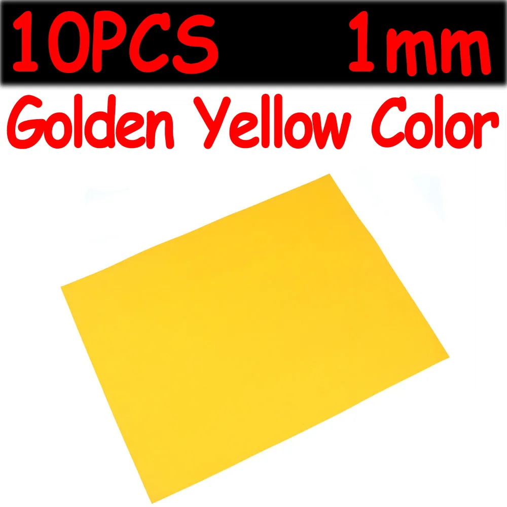10PC 1mm Gold Yellow Wifreo 10 шт. 24 см X 18 см тонкий брезент на палатку мягкая пена 1 мм муха связывание и материалы для рукоделия хопперы муравьи и жуки мухи Материалы корпуса - Цвет: 10PC 1mm Gold Yellow