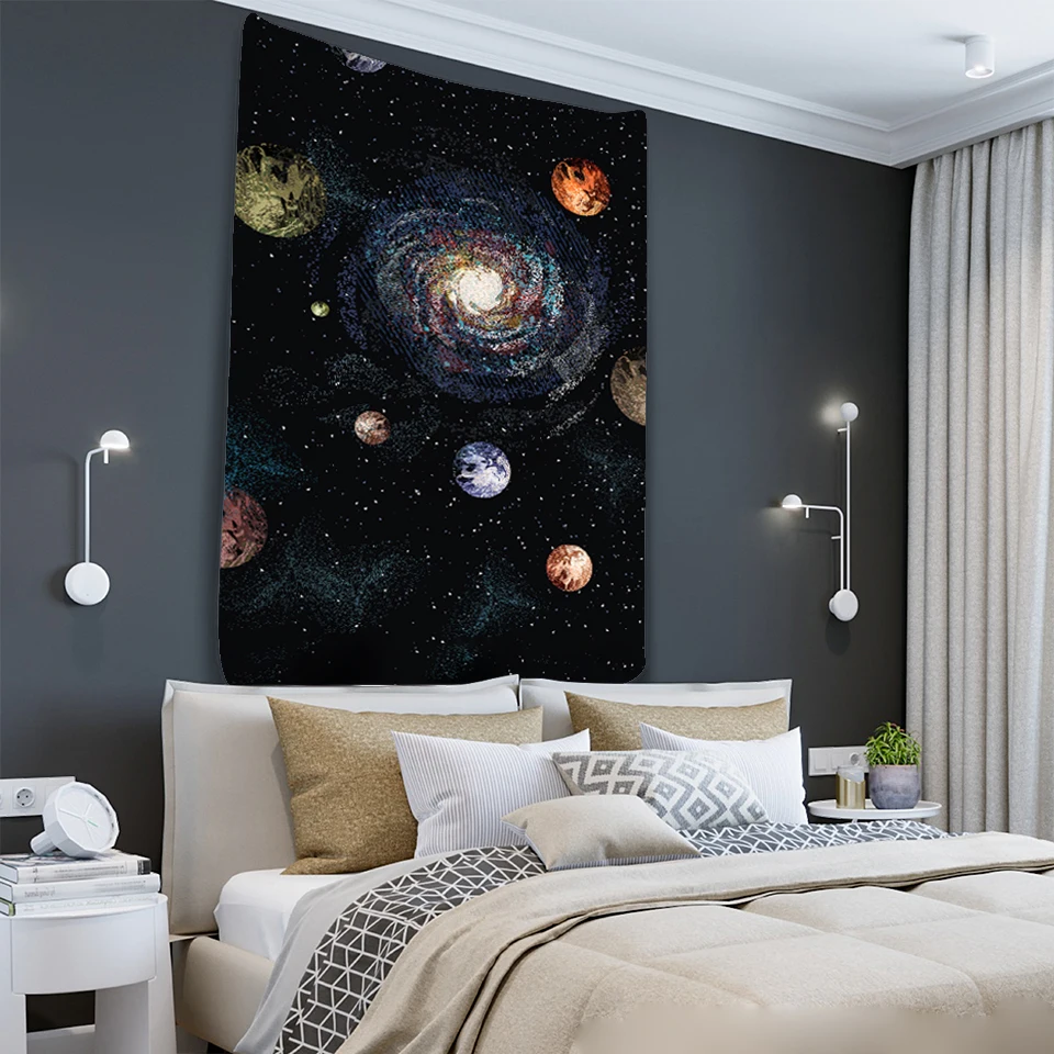 Научной фантастики гобелен для домашнего декора психоделические со сценой в