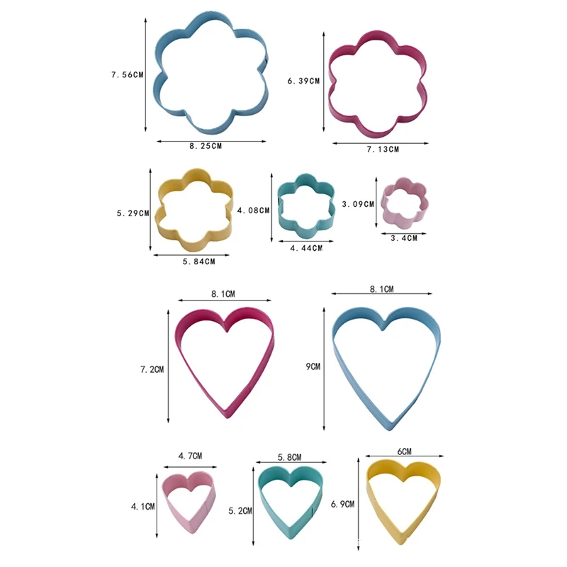 10 шт. в виде сердца и цветов выпечка шоколадных чипсов измельченного хлеба