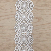 hand sewn garment accessories diy pajama accessories polyester barcode lace bilateral circle water soluble embroidery barcode