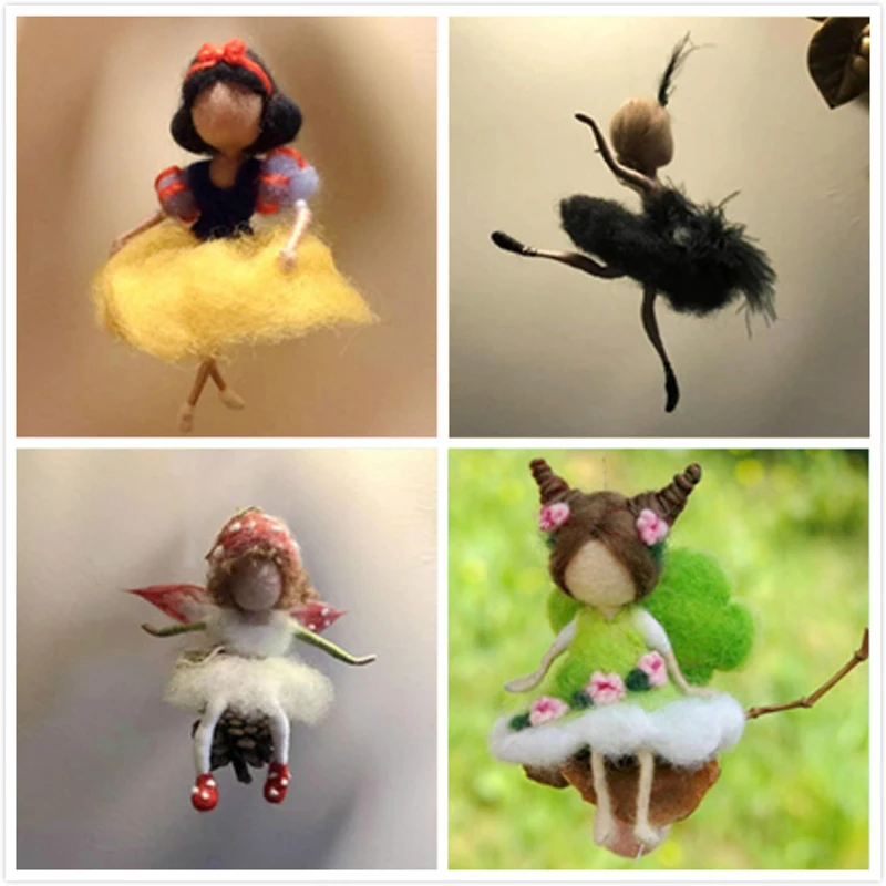 Ручная работа DIY злодей кукла Фея ручной работы костюм с фетровым штампом |