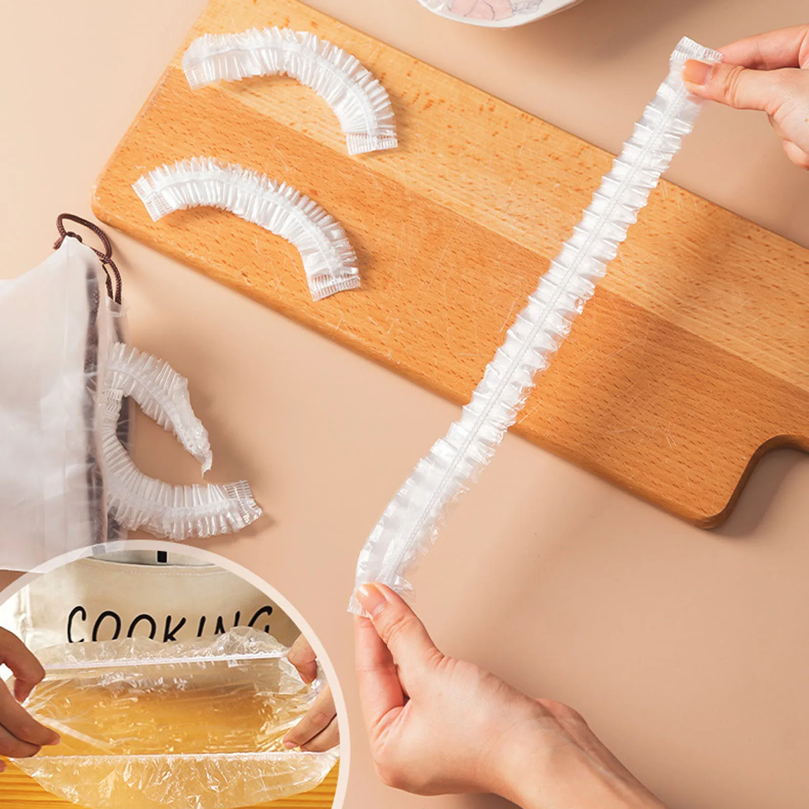 10 100 шт. силиконовые крышки для пищевых продуктов|Целлофановые и пластиковые