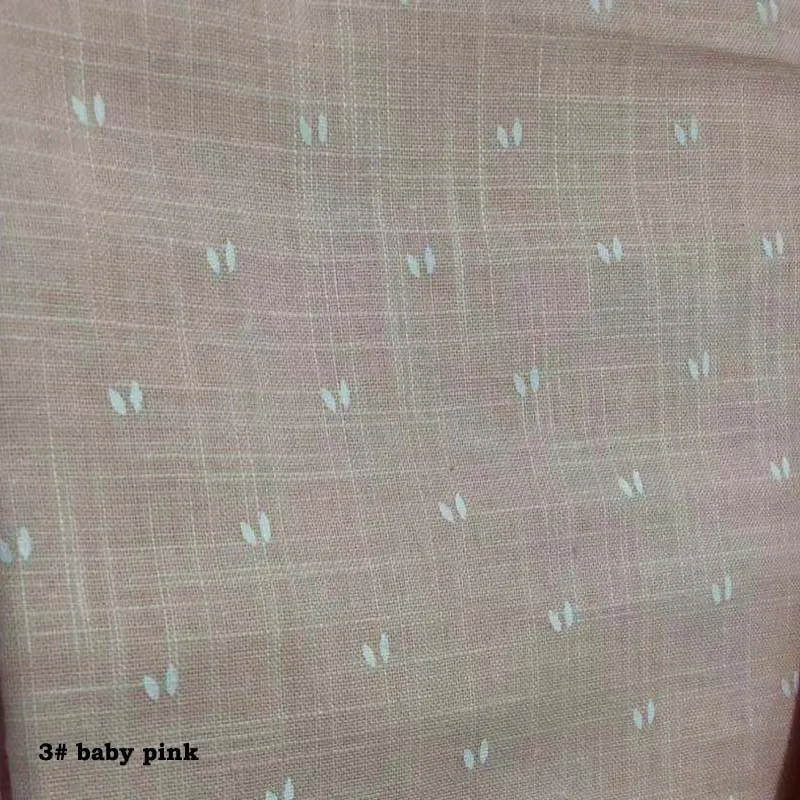 NO 3 baby pink Хлопок Slub серый светло розовый желтый маленькая печать тонкая ткань для лета DIY Топ Платье рубашка блузка Домашняя одежда ручной работы - Цвет: NO 3 baby pink